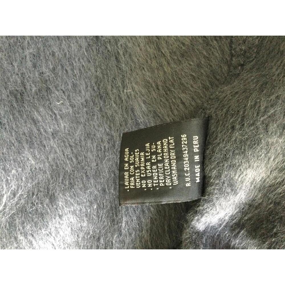 Dark Gray Alpaca Camaro Cape Poncho Cardigan Wrap - Picture 3 of 4